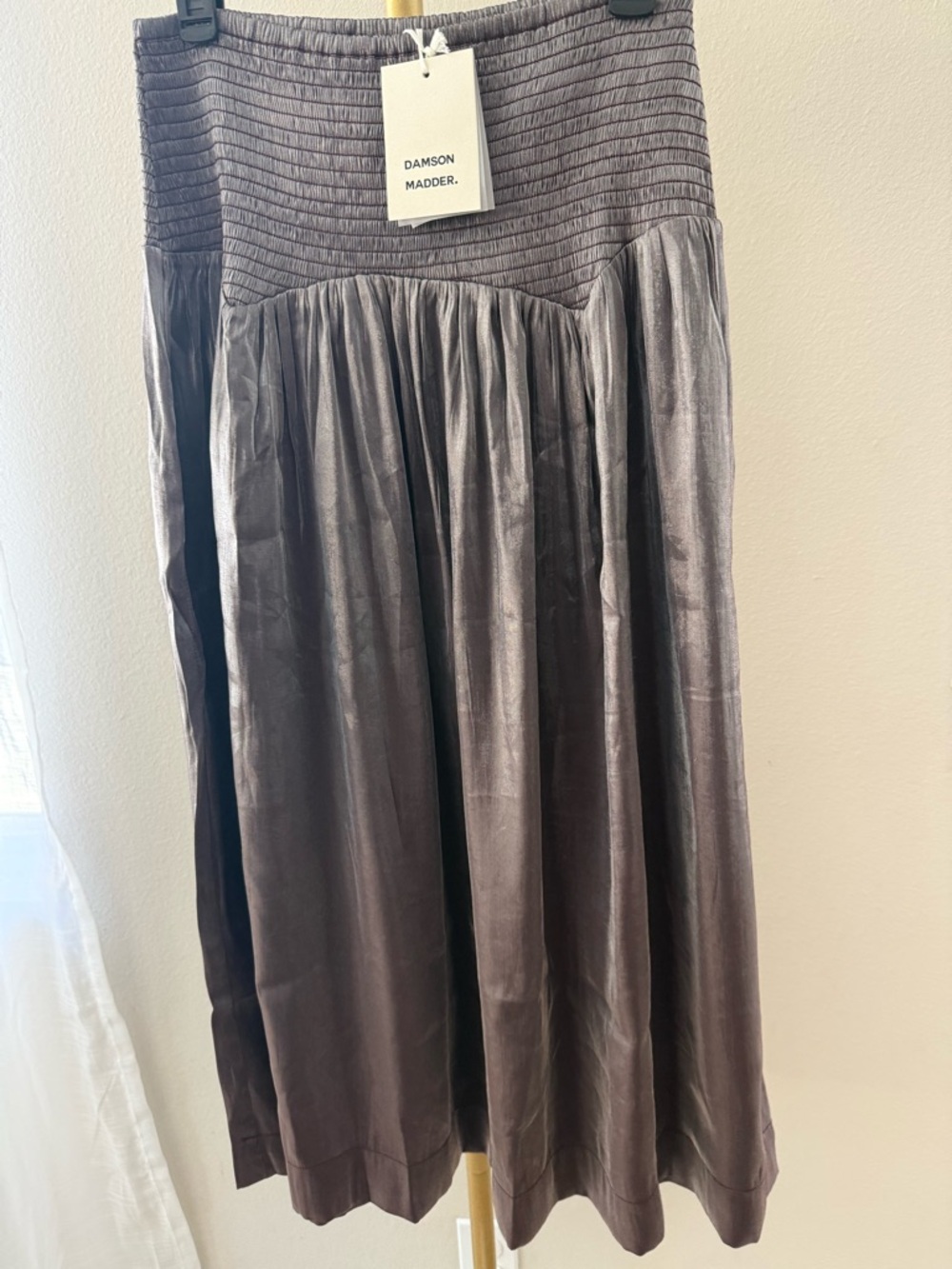 DAMSON MADDER Layla shirred midi skirt